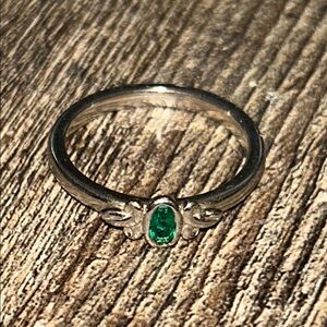 Sterling Silver Emerald Ring